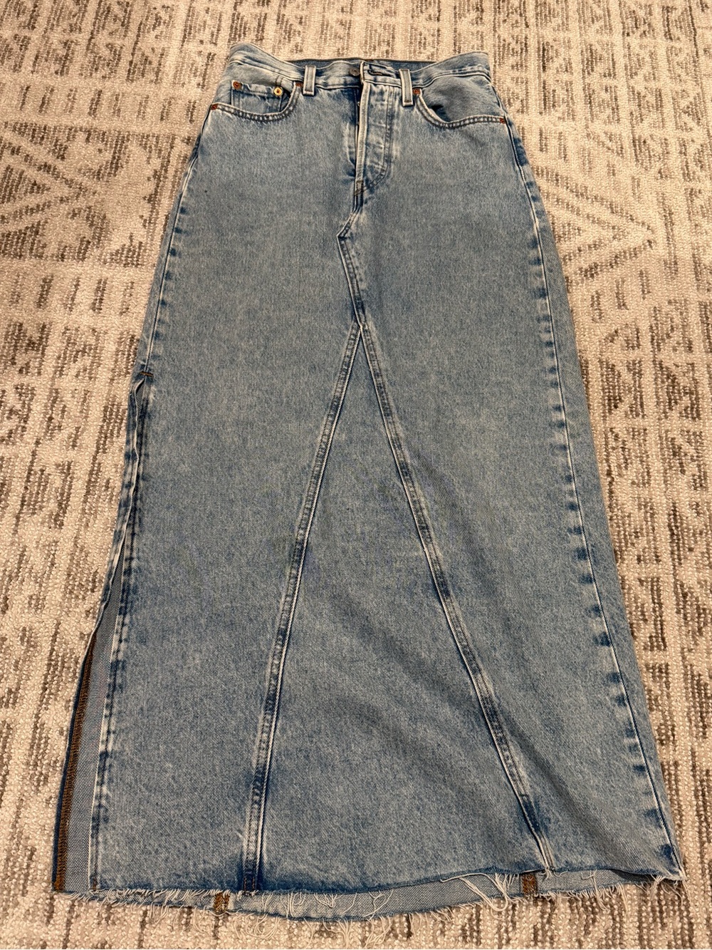 Levi's Light Blue Denim Skirt with Signature Patch